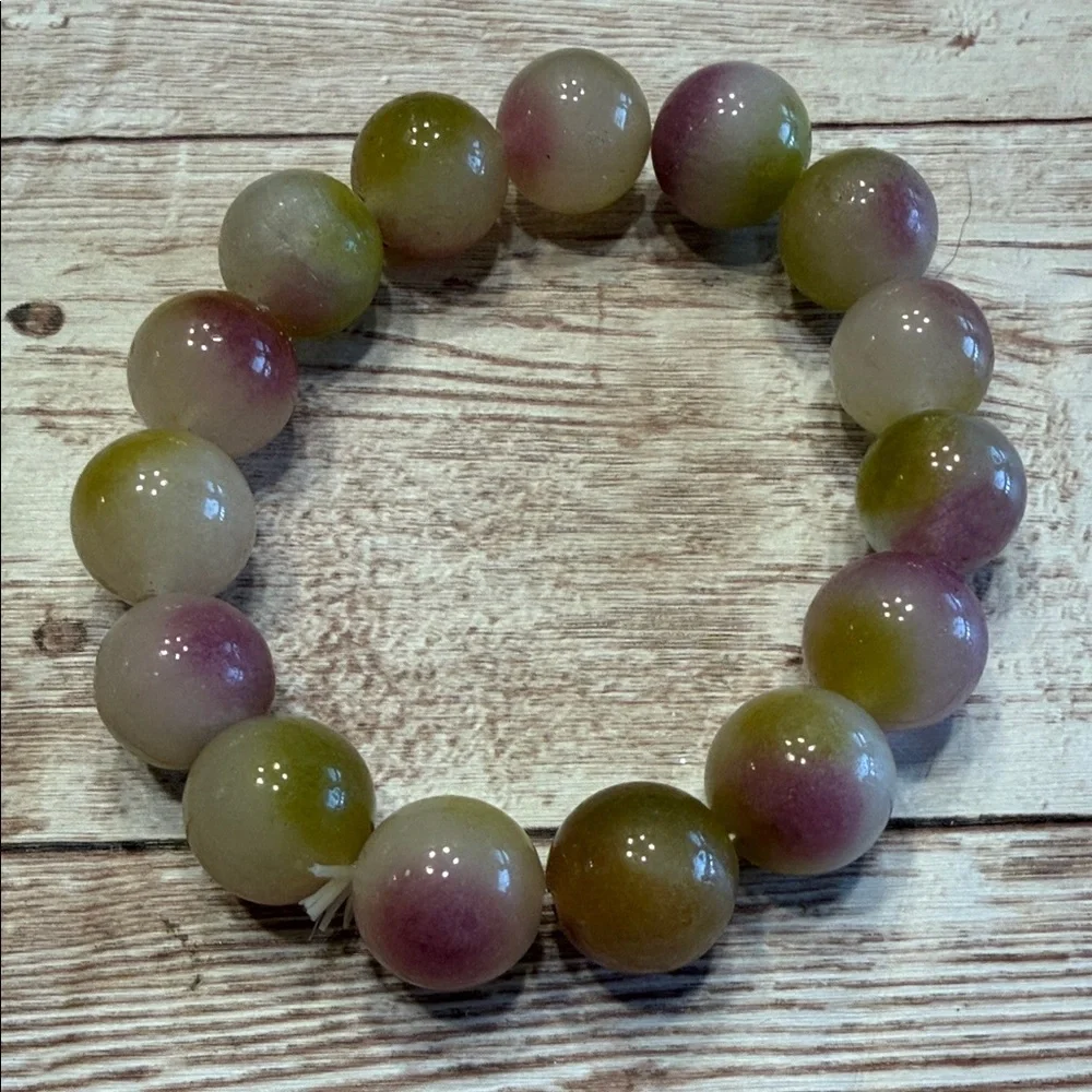 Yanyuan Agate Elastic Band Beaded Bracelet